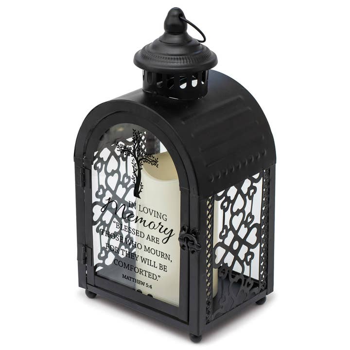 Dicksons - Wholesale Lantern - In Loving Memory Matthew 5:4 Bereavement Filigree Lantern