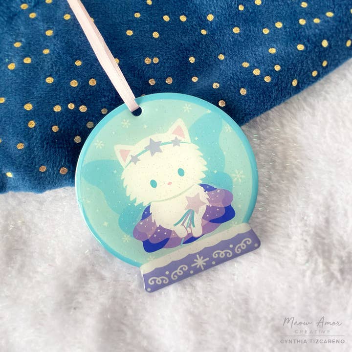 Meow Amor Creative - Wholesale Ornament - Star Cat Fairy Snow Globe Glitter Christmas Ornament