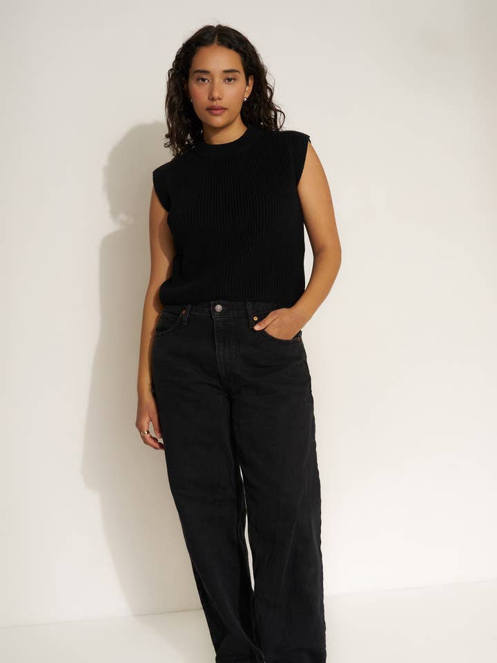 Muskel T-shirt - Sort for engroshandel hos Callahan Knitwear