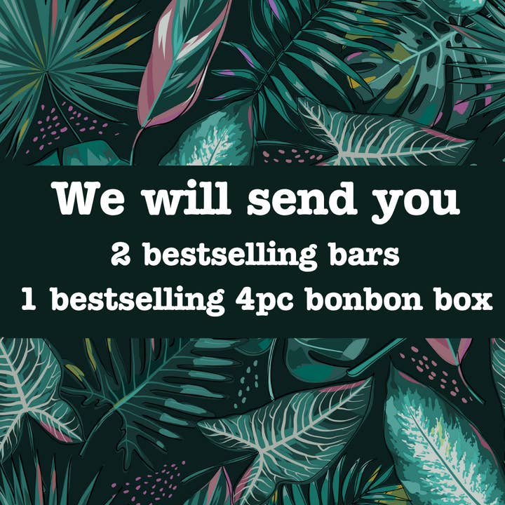 The Xocolate Bar - Wholesale Chocolate - Sample pack of bestsellers - 2 bars plus a 4pc bonbon box