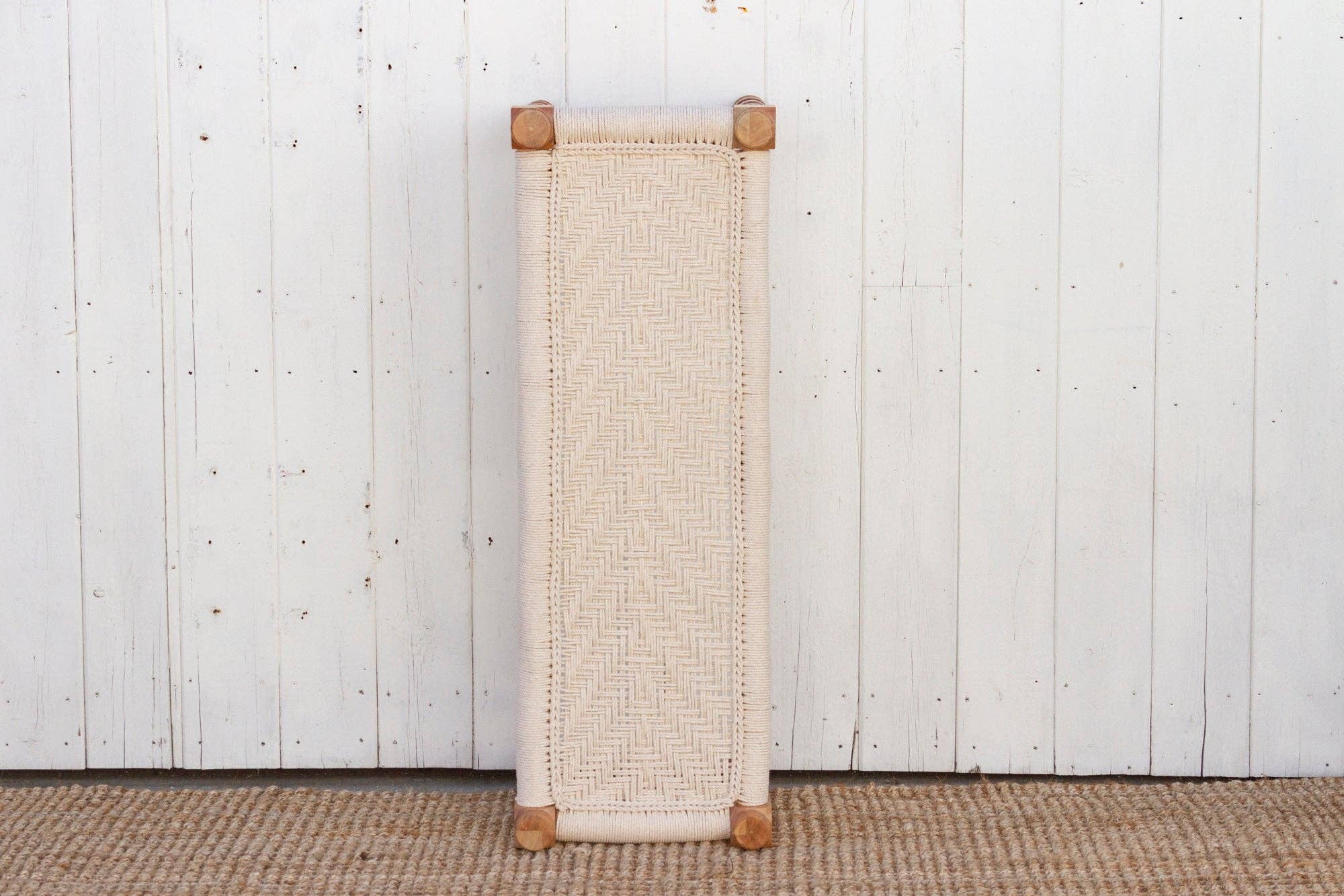 De-cor - Wholesale Bench - Bleached Wood Charpai Woven Top Bench4