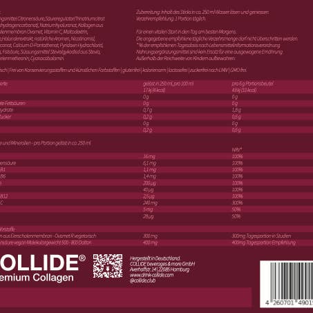 COLLIDE – wholesale Oralt tillskott/Vitamin – COLLIDE kollagen- och hyaluronsyre pulver med körsbärssmak11