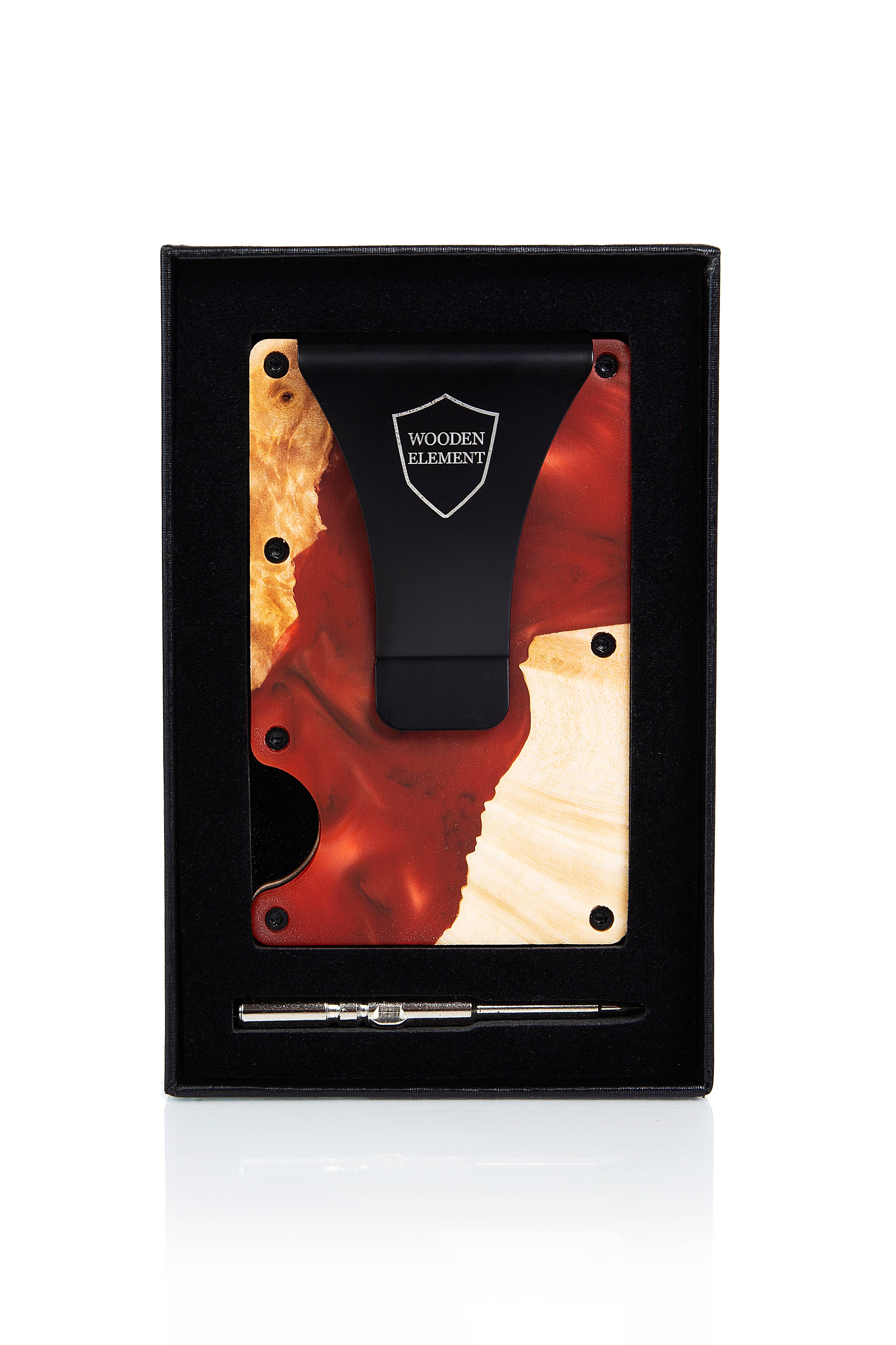 Wooden Element - Vente Présentoir – accessoires - Présentoir à portefeuilles avec 24 portefeuilles en bois et résine20