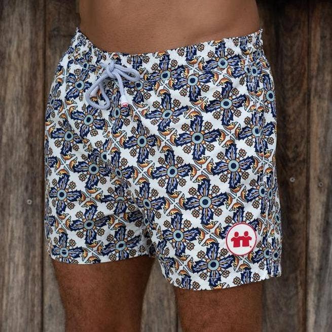 Costume da bagno «Mambo Ibiza Tiles» (uomo): bianco per la vendita all'ingrosso da parte di Syd & Rex