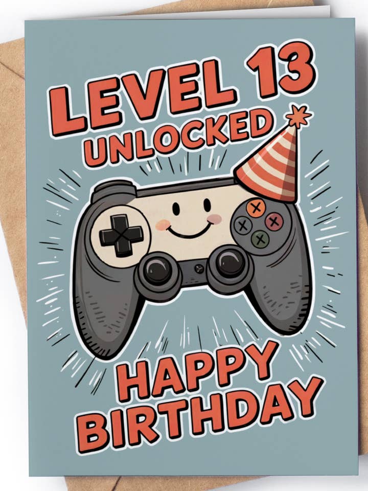 13:e Födelsedagskort - Roliga Födelsedagskort - Grattis på Födelsedagen GC306 för wholesale av Greeting Cards for Everyone - Birthday Gifts