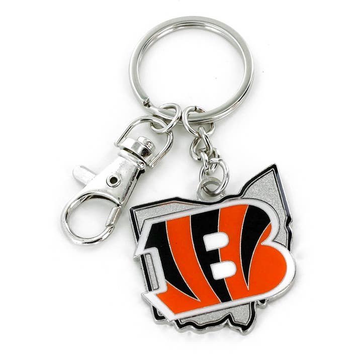 NFL Cincinnati Bengals State Design Heavyweight Keychain for wholesale by Aminco USA