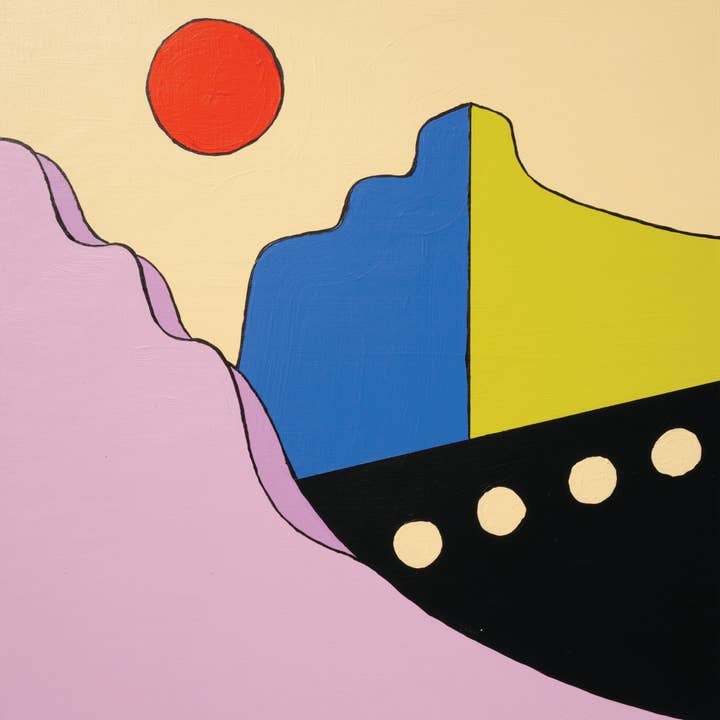 Mel K. Olrich Art - Wholesale Art Print - Abstract adobe building, colorblock, modern western wall art