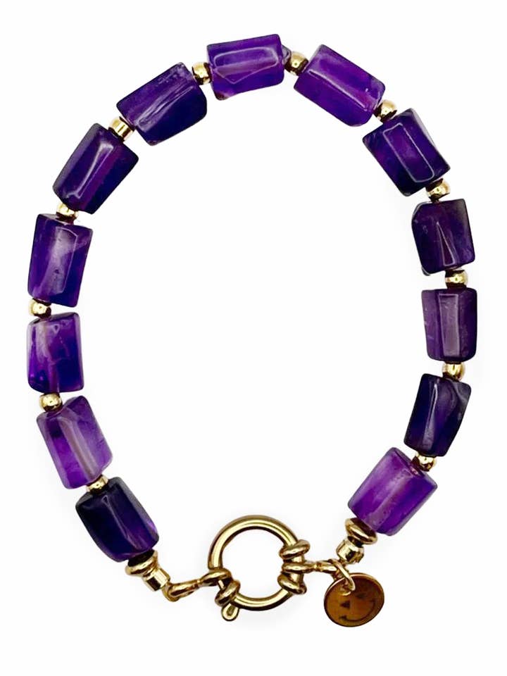 Phil Agate Purple Bracelet for wholesale by Bonnie Studios