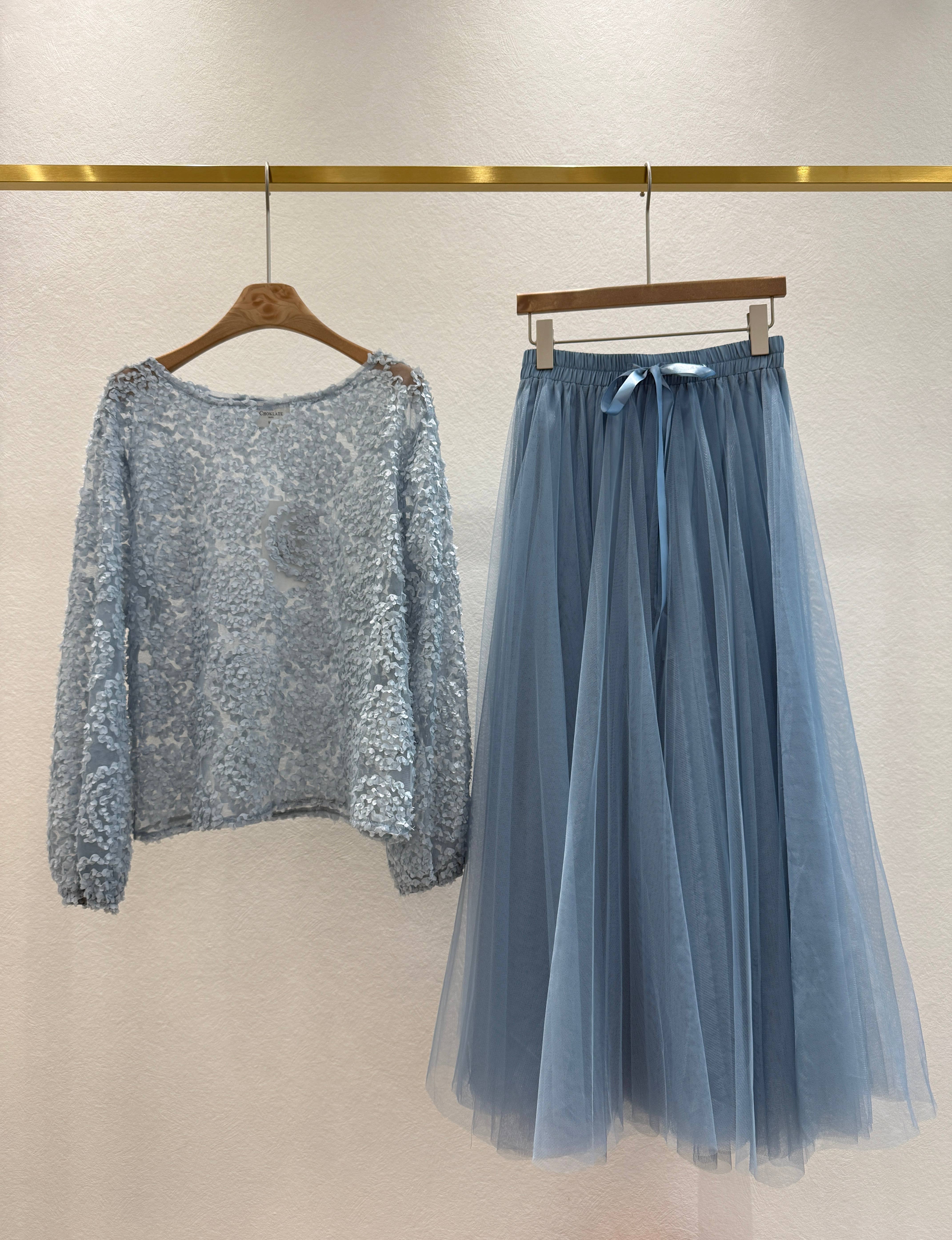 CHOKLATE PARIS - Wholesale Rok - Dames - Aria lange tule rok - CK080779