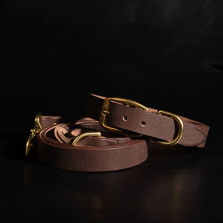 NAB LEATHER - Wholesale Pet Leash - Dog - Rover Leather Dog Leash and Collar Set