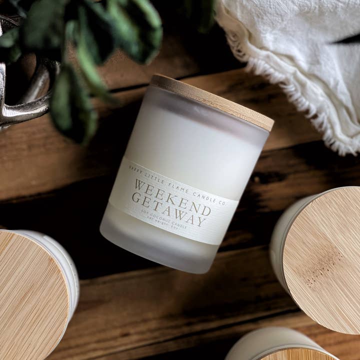 Happy Little Flame - Wholesale Jar/Filled Candle - 6oz Soy Coconut Candle - Select Your Scent1