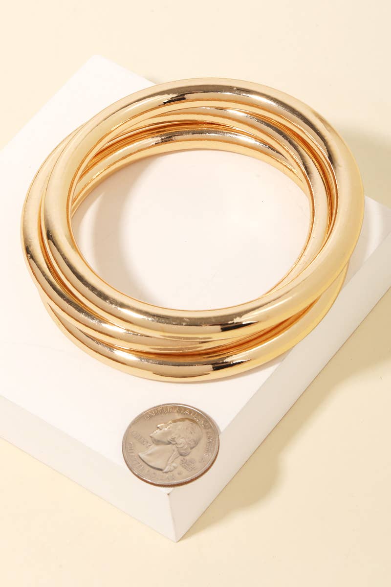 Anarchy Street - Venta al por mayor Brazalete - Conjunto de Pulseras Metálicas de Triple Aro1