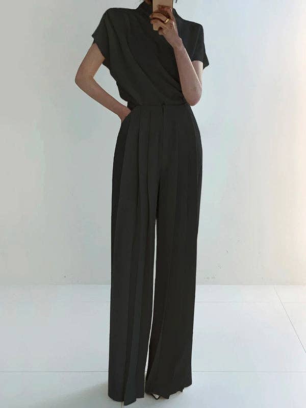 Plush Looks - Wholesale Blouse - Women's - Urban Solid Color Short Sleeve T-Shirt Top8