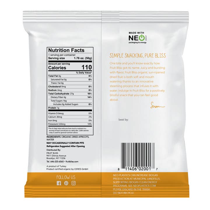 Fruit Bliss - Wholesale Dried/Dehydrated Fruit - Organic Soft & Juicy Turkish Mini Apricots2