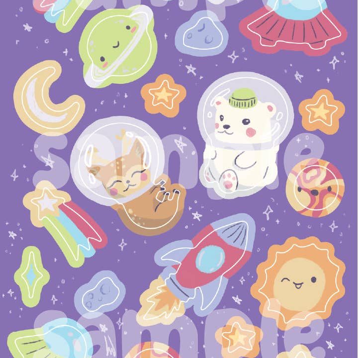 anniyell - Vendita all'ingrosso Adesivo - costruisci un razzo con me! Foglio adesivo decorativo2