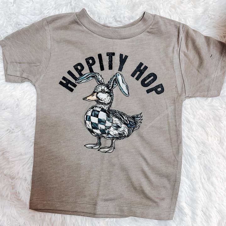 Hippity Hop Easter Kids Raglan Graphic Tee for wholesale by ZZ Threadz