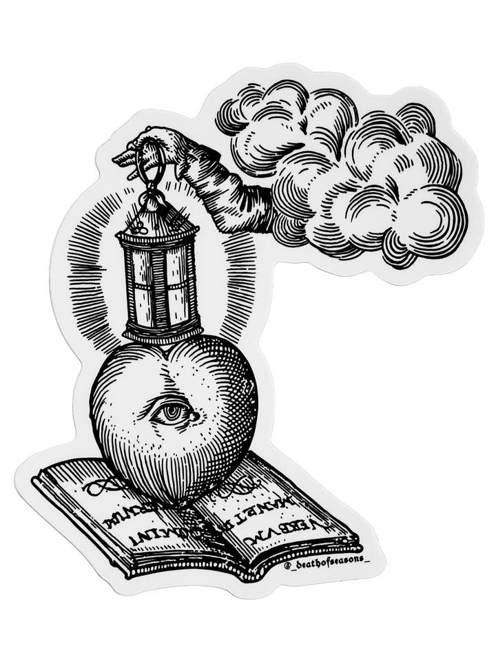 Autocollant lanterne en forme de cœur pour la vente par Death of Seasons