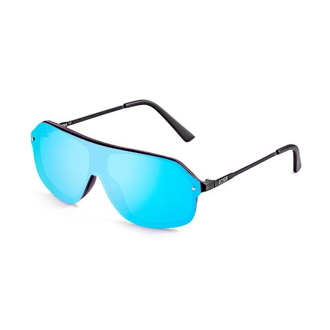 Montura y puntas MIAMI negro mate lente plana blue sky revo para venta al por mayor de Sunpers Sunglasses