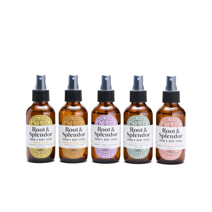 Mixed Case Room and Body Sprays for wholesale by Root and Splendor