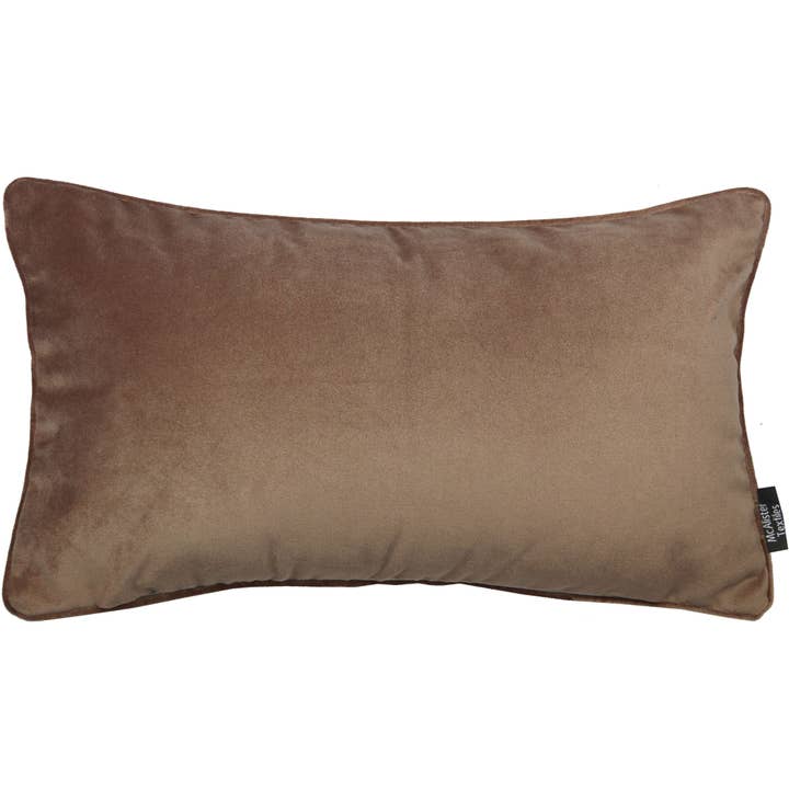Matt Mocha Brown Velvet Pillow for wholesale by Mcalister textiles