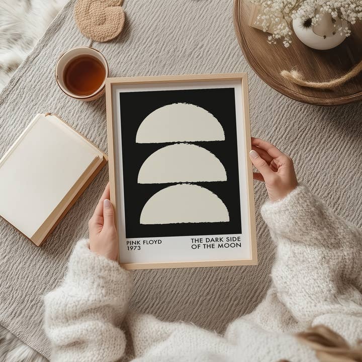 Fanclub - Vente Affiche d'art - Impression d'art Giclée abstraite de Pink Floyd côté obscur de la lune2