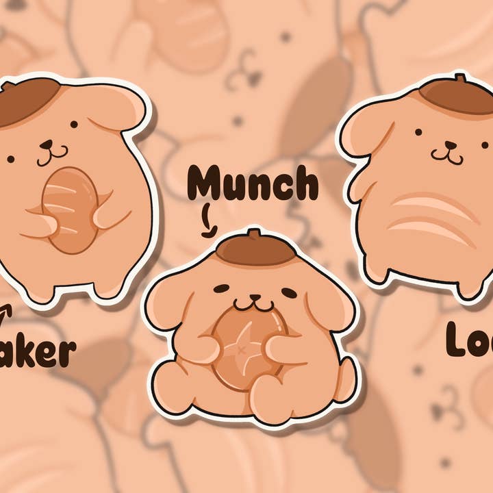 Arianna Rose Art - Wholesale Sticker - Pompompurin Bakery Stickers