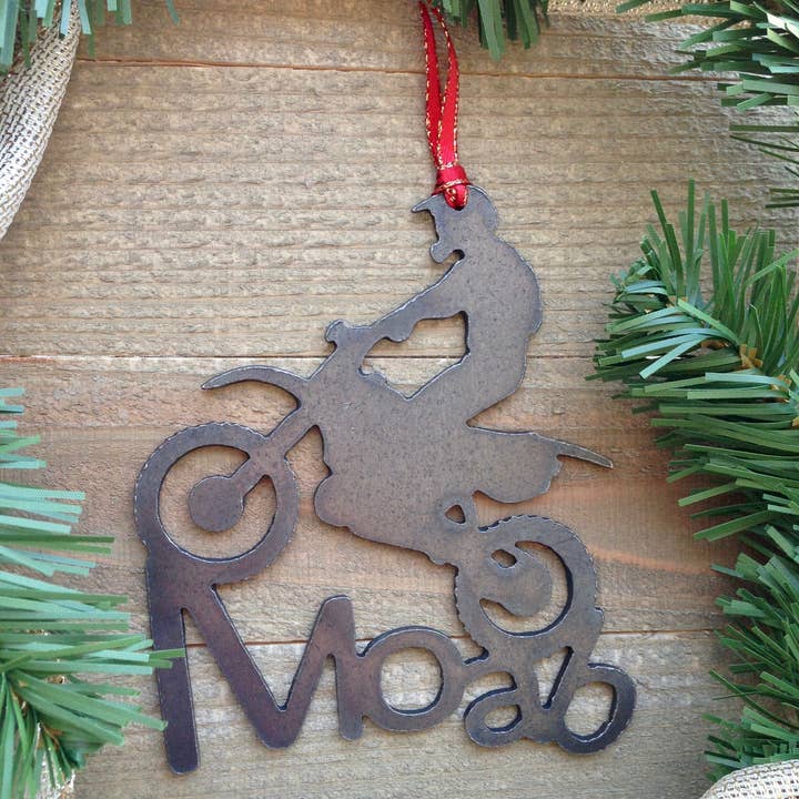 Burke Metal Work - Wholesale Ornament - Moab Dirt Bike Ornament2