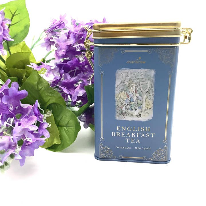 Peter Rabbit English Breakfast British tea canister for wholesale by All Little Cute Things
