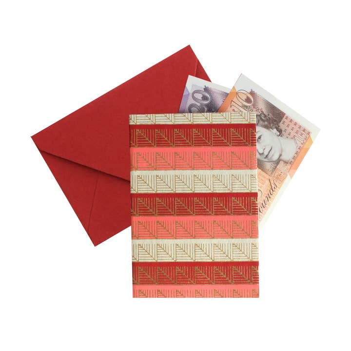 Emartbuy - Wholesale Envelopes - Envelopes with Notecard in Gift Box Pack of 6 - Red Gold5