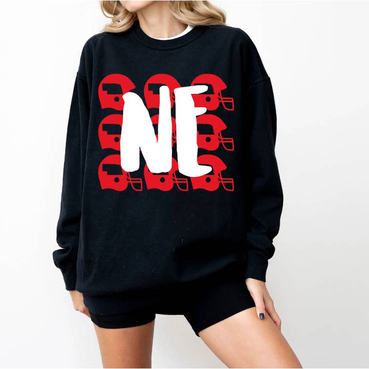 Nebraska Helmet Crewneck Sweatshirt for wholesale by Under The Lights Designs
