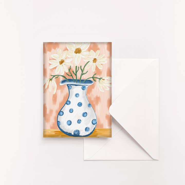 Juego de Tarjetas de Notas con Jarrón de Flores para venta al por mayor de Dodeline Design