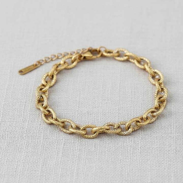 Vintage Chain Bracelet with Titanium Finish for wholesale by scentll jewelry