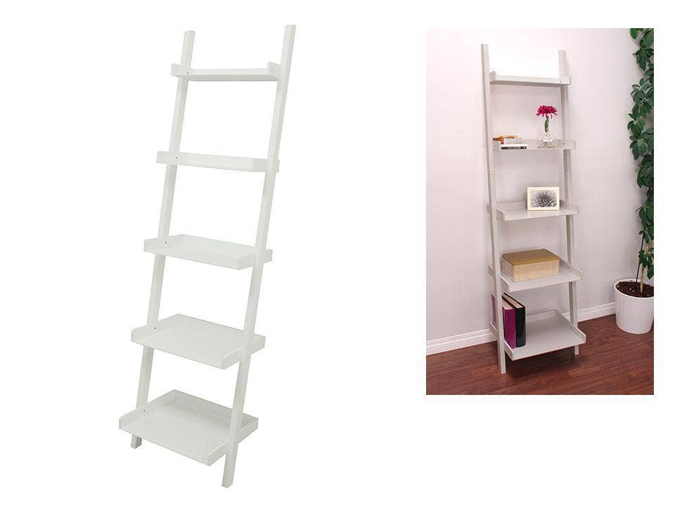 Kiera Grace - Wholesale Free Standing Shelf - Kiera Grace Providence Hadfield 5 Tier Ladder Leaning Shelf6