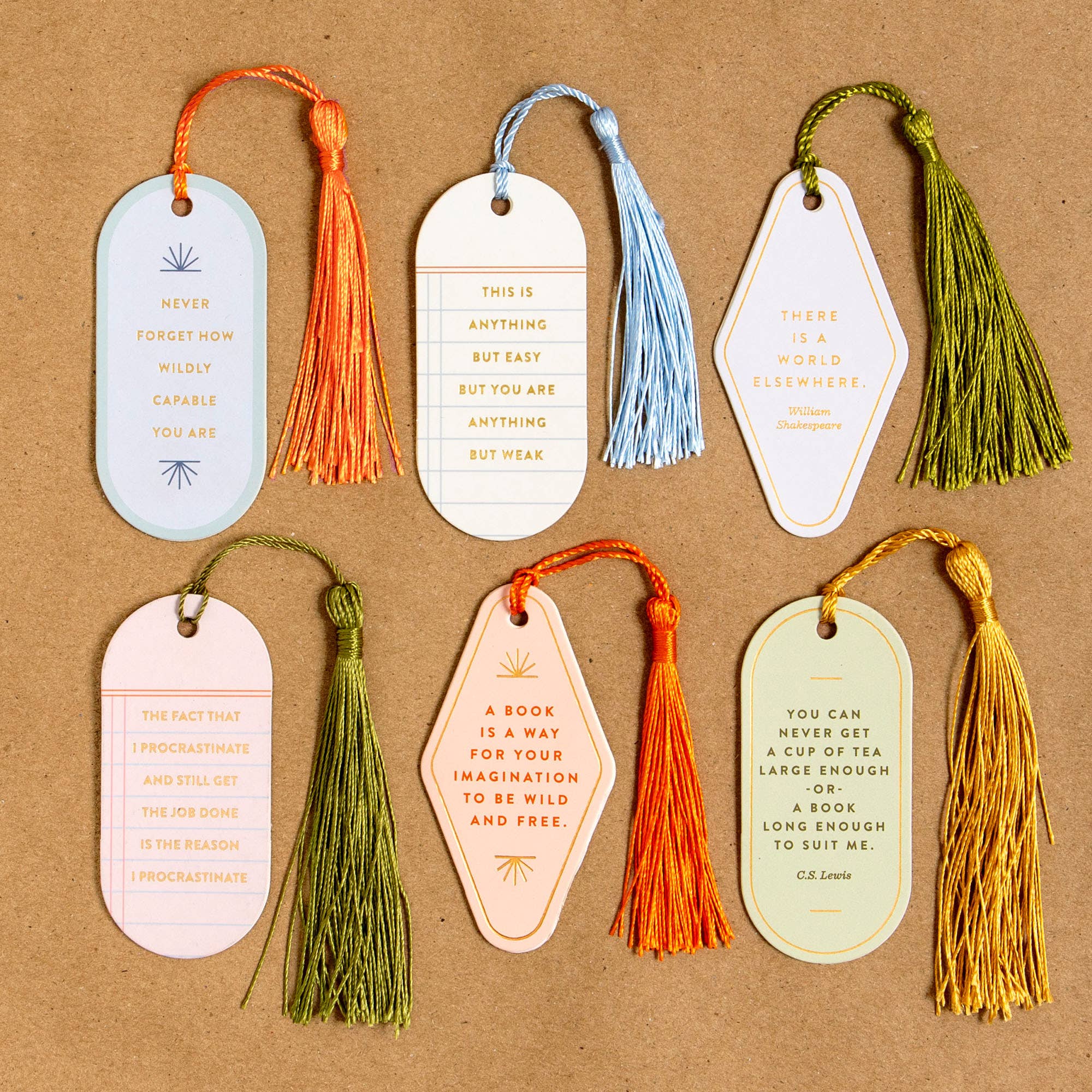 Studio Calico - Wholesale Bookmark - Cup Of Tea Anything But Weak Vegan Leather Bookmark Leather Bookmark3