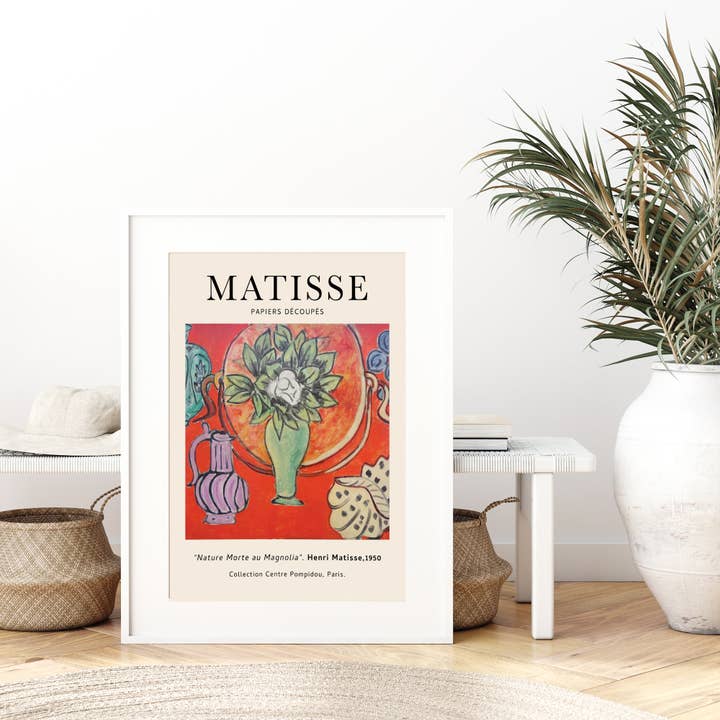 Sugar & Canvas - Wholesale Art Print - Henri Matisse Nature Morte au Magnolia Vintage Art Print M01