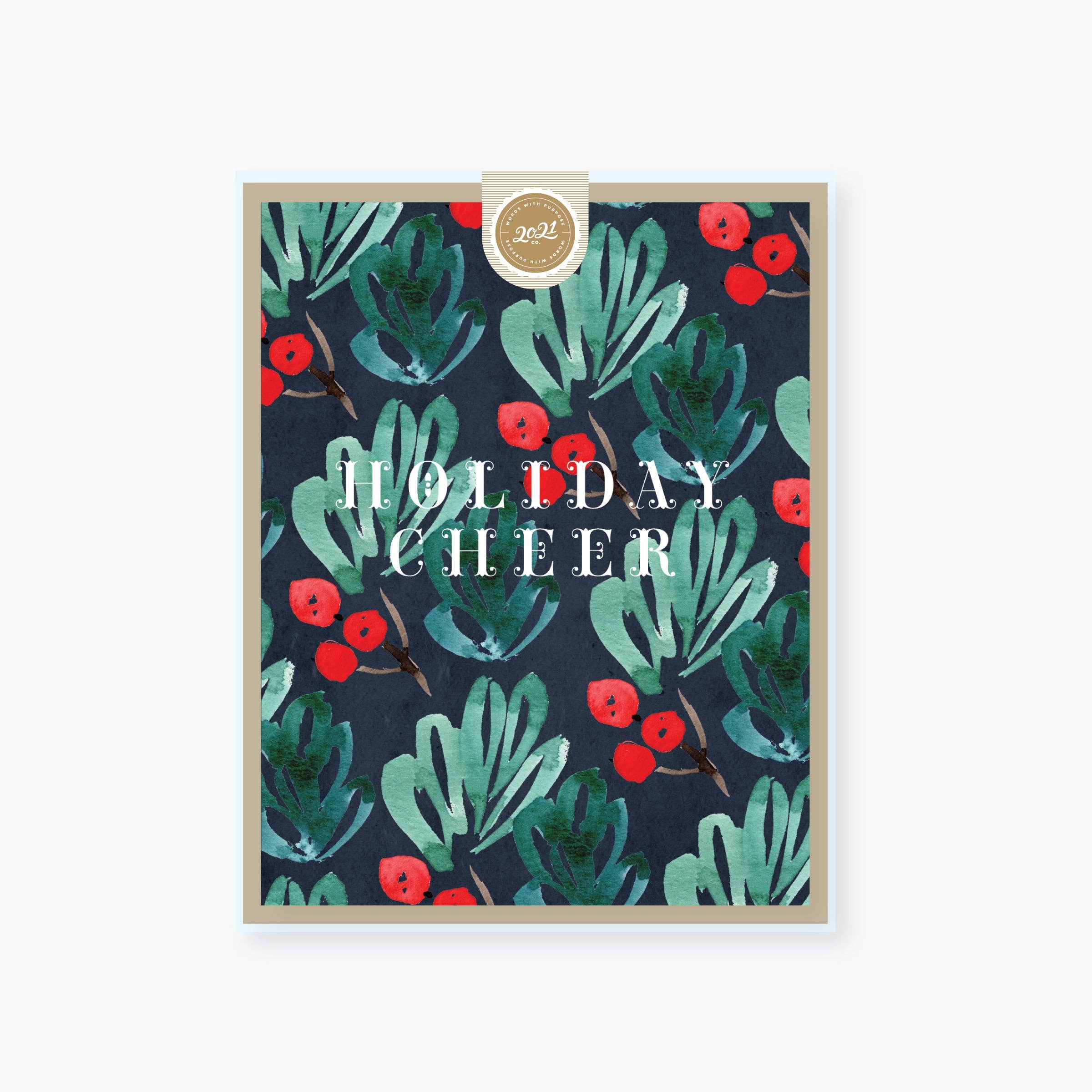 2021 Co. - Wholesale Season's Greetings Card - holiday cheer bright watercolors holiday card1