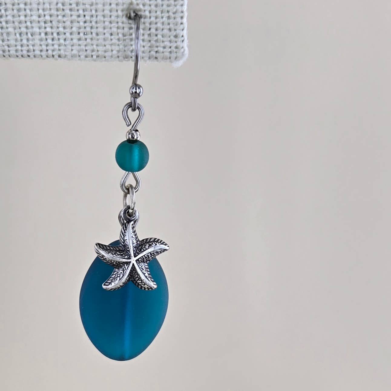 Sadie Green's Jewelry - Wholesale Dangle Earrings - Sea Glass Starfish Earring 1708-SP7