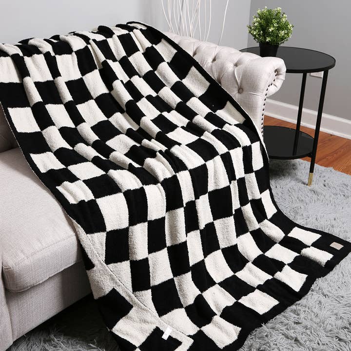 Fashion City - Wholesale Throw Blanket - Checkerboard Patterned Throw Blanket28