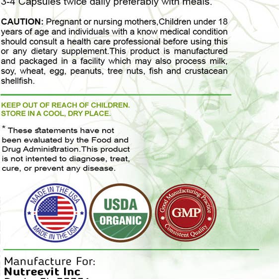 Nutreevit - Wholesale Oral Supplement/Vitamin - Moringa Spirulina Wheatgrass Kelp2