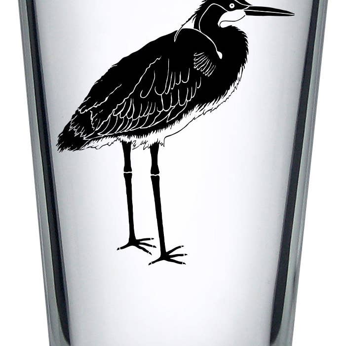 Blue Heron Bicchiere da pinta 16 oz per la vendita all'ingrosso da parte di Salty Raven Glassware