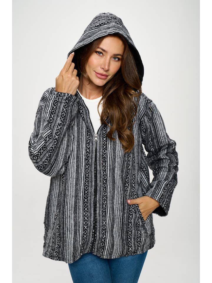 Kathmandu Imports - Wholesale Hoodie - Women's - Unisex Hoodie Zip Jacket (KT-950)2