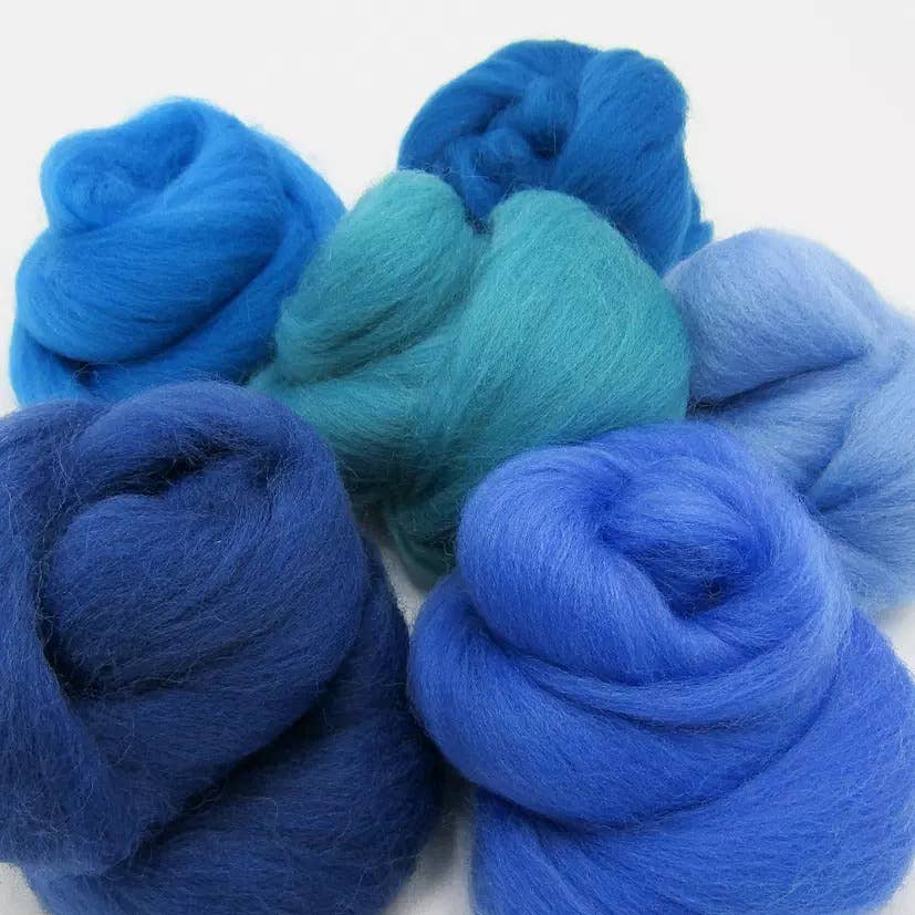 Feather Felts – wholesale Craft supplies – Blue - Wool Bundle2