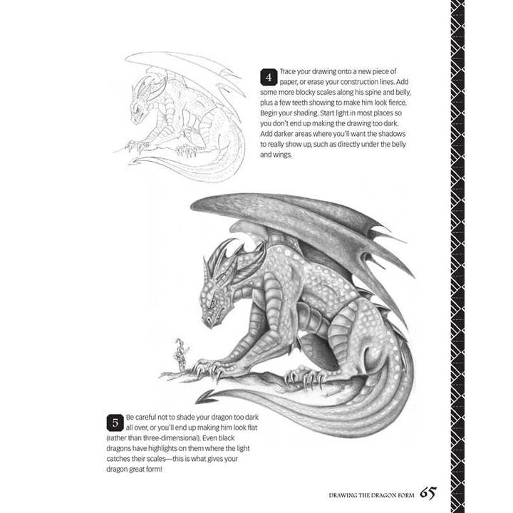 Simon & Schuster - Wholesale Coloring & Activity Book - Adult - Drawing Dragons by Sandra Staple8