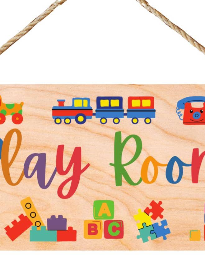 Kids' Play Room Wooden Hanging Toy Sign Plaque for wholesale by Second Ave Gift Company