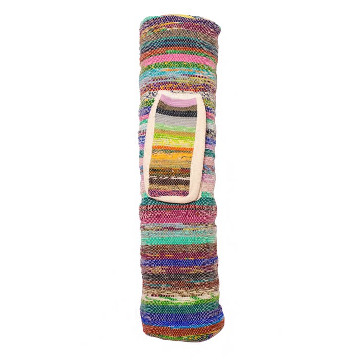 Recycled fabrics Upcycled Sari Yoga Mat Bag for wholesale on Faire3