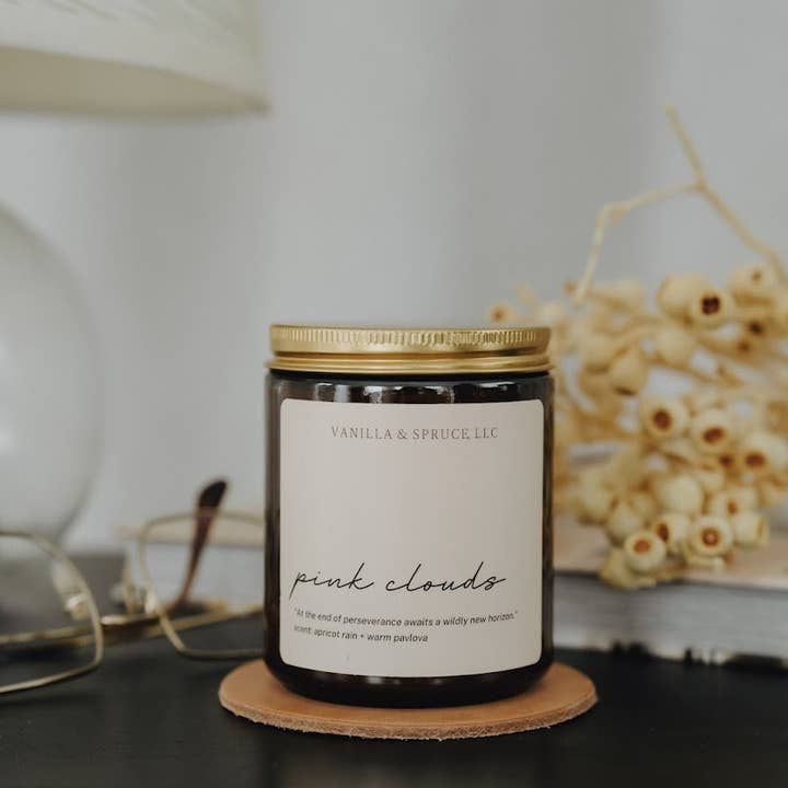 Vanilla and Spruce, LLC - Wholesale Jar/Filled Candle - 7 oz Candle - Pink Clouds3