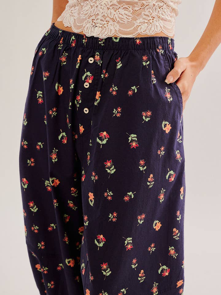 safistyle - Wholesale Pants - Women's - Floral Print Buttoned Pants6