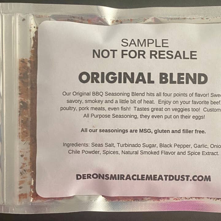 Sample- Original Blend for wholesale by Deron's Miracle Meat Dust™