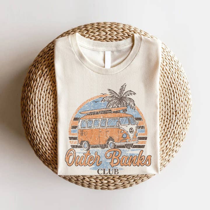 STARCHIS - Wholesale Screen Printed T-Shirt - Women's - Outer banks club8