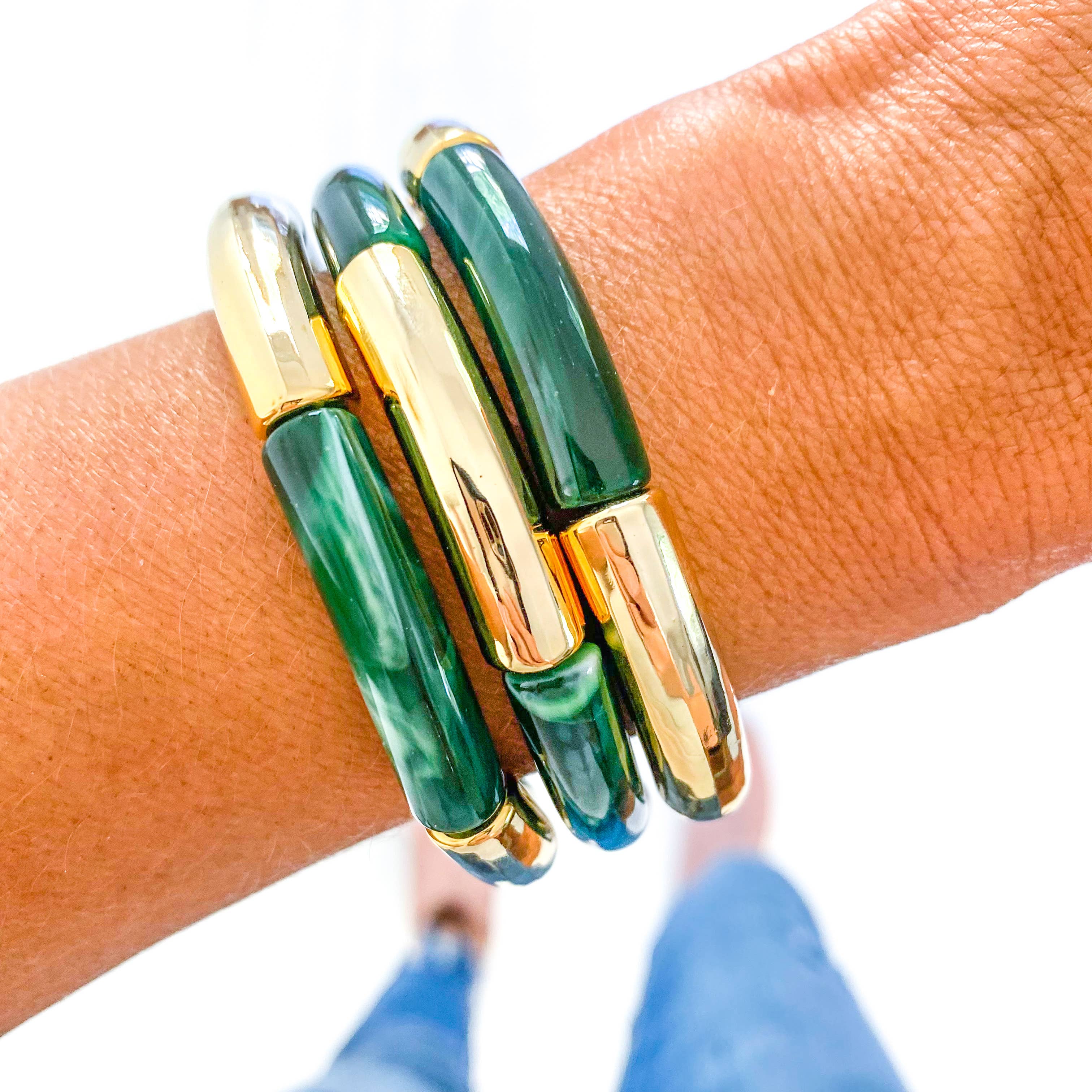 Savvy Bling – Conjunto de joias por atacado – Pulseiras & Colares Green Game Day19